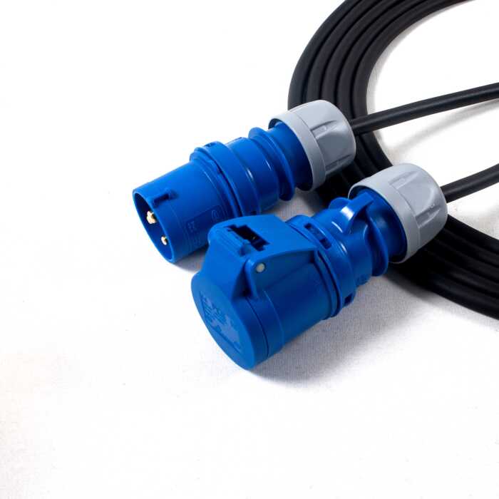 16 amp 3x2.5mm H07rn-f Tough Rubber Hook up Lead. Extension Cable. 240v PCE Shark Ceeform